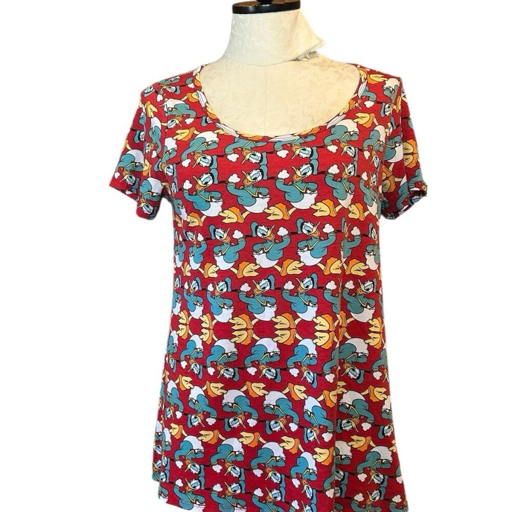 LuLaRoe Donald Duck Quack Red -‎ Sz XS - NWOT WDW Classic Tee Short Sleeve